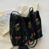 Vintage Geborduurde Tas Met Bloemen