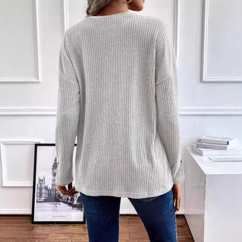 Casual Effen Kleur Sweatshirt