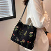 Vintage Geborduurde Tas Met Bloemen