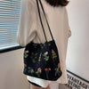 Vintage Geborduurde Tas Met Bloemen