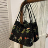 Vintage Geborduurde Tas Met Bloemen