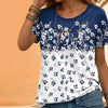 T-Shirt Met Kleurblokken En Bloemen