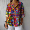 Casual Blouse Met Kleurrijke Print