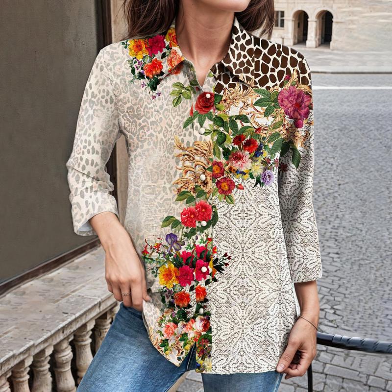 Casual Blouse Met Geometrische Print