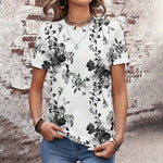 Vintage T-Shirt Met Bloemenprint