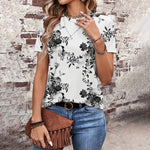 Vintage T-Shirt Met Bloemenprint