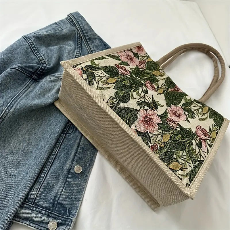 Vintage Tas Met Bloemmotief