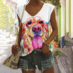 Creatieve Tanktop Met Hondenprint