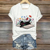 Casual T-Shirt Met Kattenprint