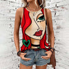 Casual Tanktop Met Abstracte Print