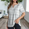 Casual Geruite Blouse