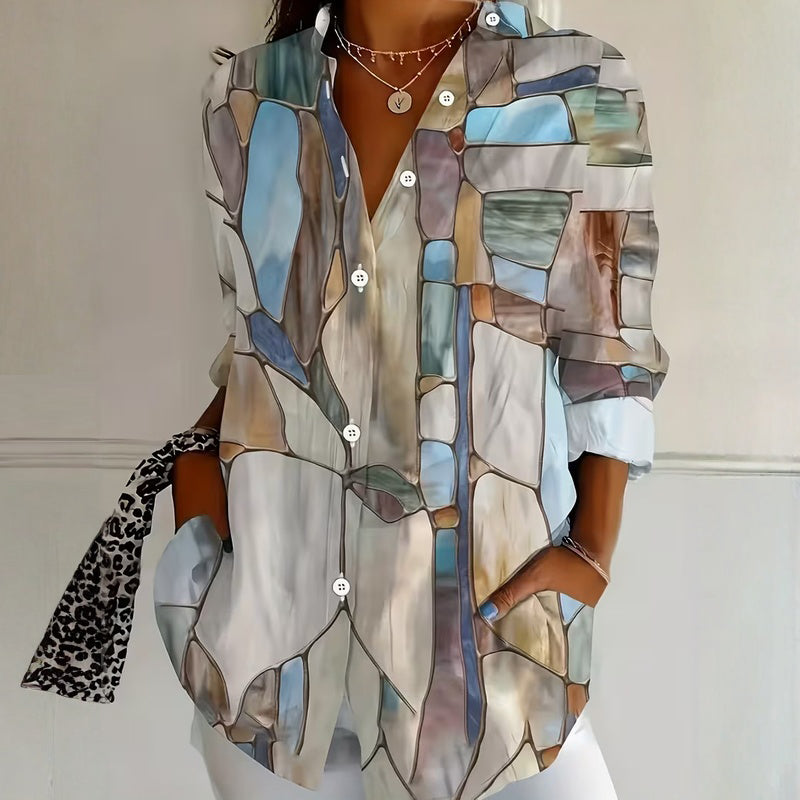 Vintage Blouse Met Print