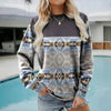 Vintage Geometrische Print Sweatshirt