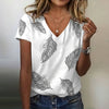 Casual T-Shirt Met Bladprint
