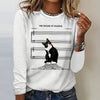 Casual T-Shirt Met Kattenprint