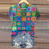 Kleurrijk T-Shirt Met Geometrische Print