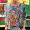 Vintage T-Shirt Met Abstracte Print