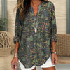 【Lange Mouwen】Vintage Blouse Met Boomprint