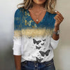 Vintage T-Shirt Met Vlinderprint