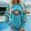 Vintage Geometrische Print Sweatshirt