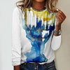 Casual T-Shirt Met Abstracte Print