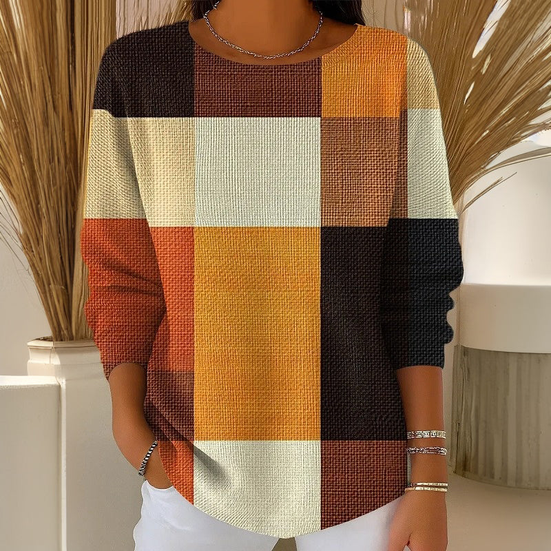 Casual Blouse Met Geometrische Print