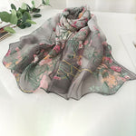 Vintage Sjaal Met Bloemenprint