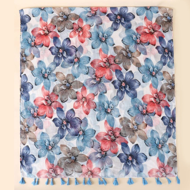 Casual Sjaal Met Bloemenprint