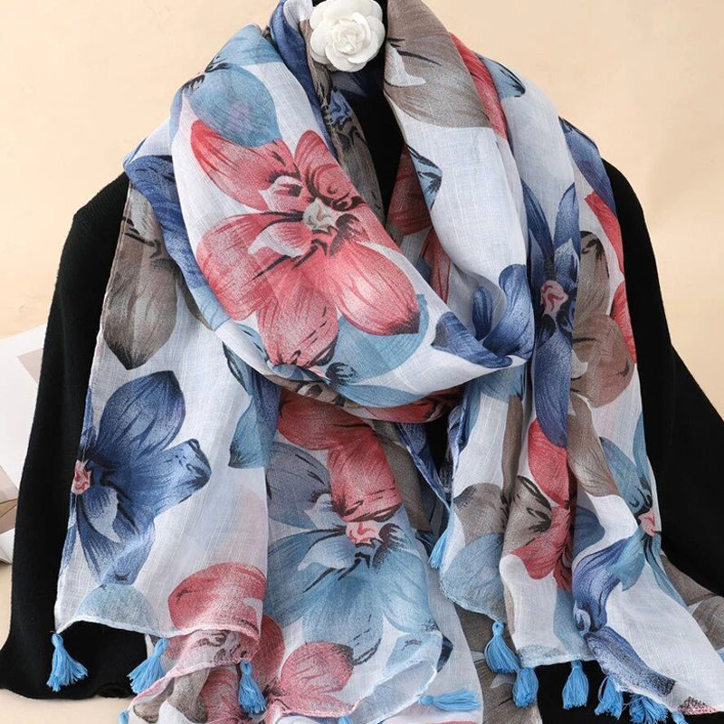 Casual Sjaal Met Bloemenprint