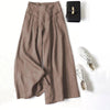 【Katoen En Linnen】Casual Broek Met Wijde Pijpen