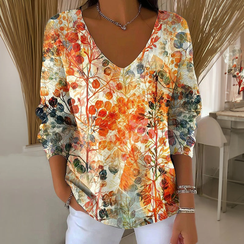 Casual Blouse Met Geometrische Print