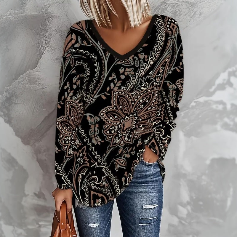 Casual T-Shirt In Contrasterende Kleur