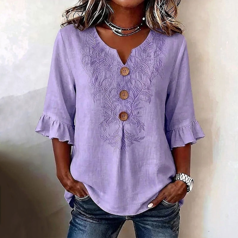 Casual Blouse Met Bloemenprint