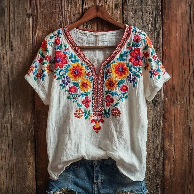 Casual Blouse Met Geometrische Print