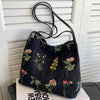 Vintage Geborduurde Tas Met Bloemen