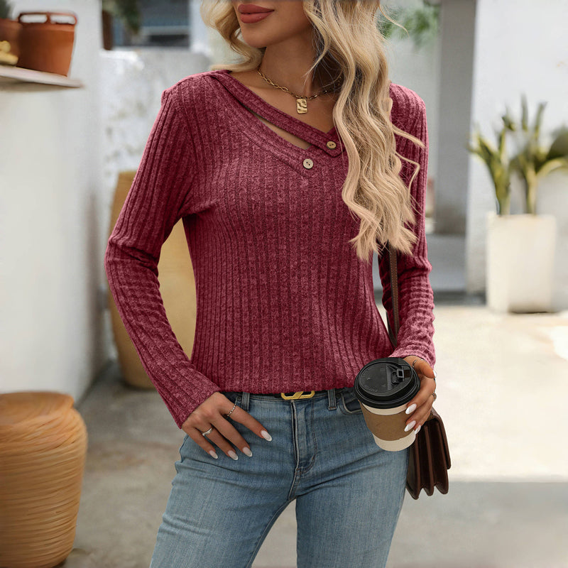 Effen Kleur Casual Blouse