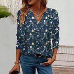 Casual T-Shirt Met Bloemenprint