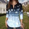 【Lange Mouwen】Blouse Met Sneeuwvlokverloop