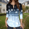【Lange Mouwen】Blouse Met Sneeuwvlokverloop