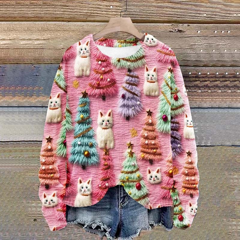 Creatief Sweatshirt Met Kerstprint