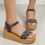 Casual Sandalen Met Sleehak