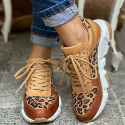 Casual Sneakers Met Luipaardprint