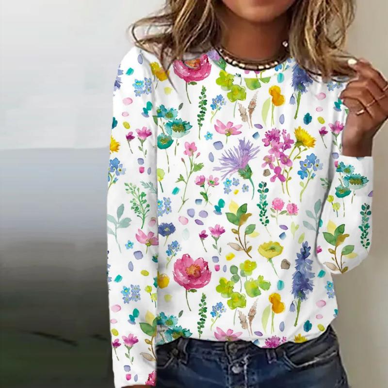 T-Shirt Met Bloemenprint