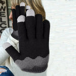 Contrastkleurige Warme Handschoenen