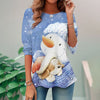 Casual T-Shirt Met Kerstprint