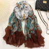 Vintage Sjaal Met Bloemenprint