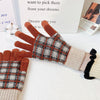 Vintage Geruite Warme Handschoenen