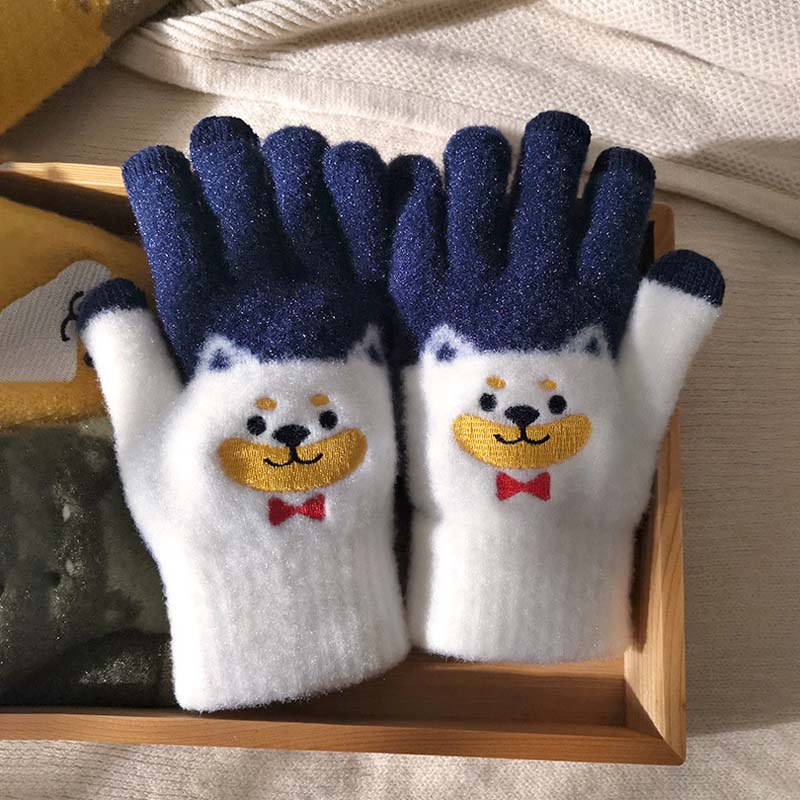 Warme skihandschoenen 6-14 jaar SKI500 lang lila en bruin Warme skihandschoenen 6-14 jaar SKI500 lang lila en bruin