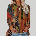 Casual T-Shirt Met Abstracte Print