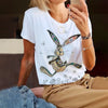 Casual T-Shirt Met Konijnenprint